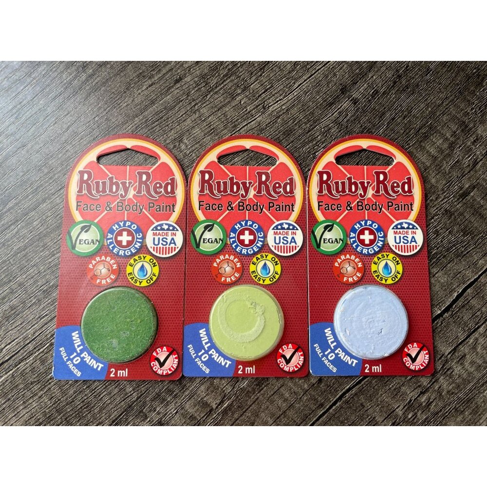 Face & Body Paint‎ refill lot Ruby Red 6 ml Vegan USA made Paraben free